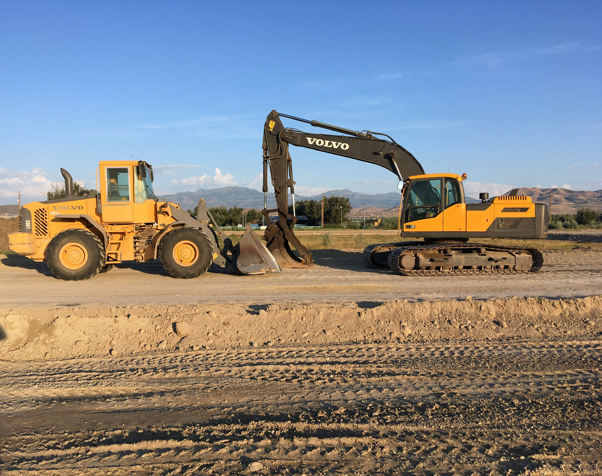 Bulldozer & Excavation Crane at Next Construction